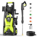 Yeryork 5000 PSI 2.5 GPM Electric Pressure Washer with Adjustable Pressure & Hose Reel